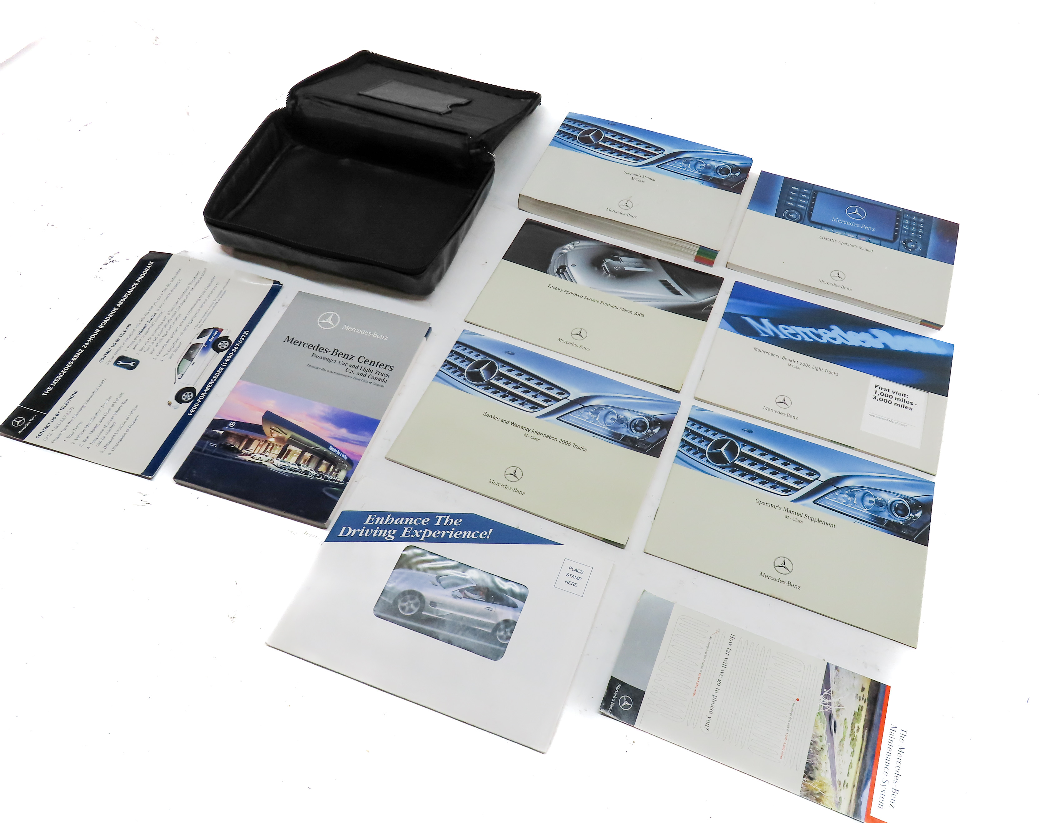 2006 MERCEDES ML350 (W164) 3.5L (272.967) OWNER'S MANUAL BOOKLET SET/11 w/CASE — exact item pictured